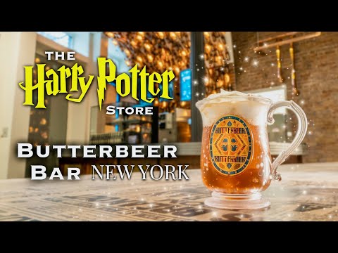THE BUTTERBEER BAR! | Harry Potter Store New York
