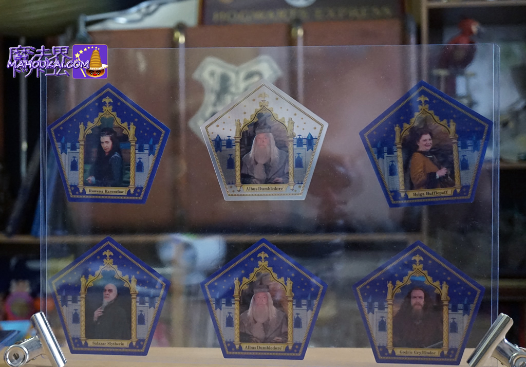 Frog Chocolate Wizard Cards Dumbledore, Gryffindor, Slytherin, Ravenclaw, Hufflepuff USJ