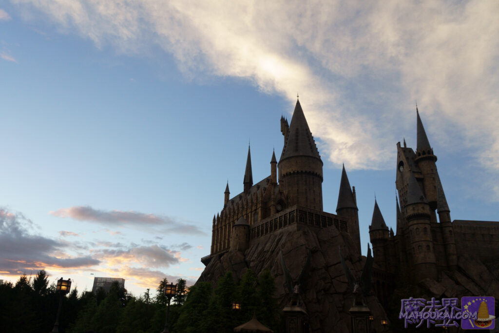 USJ Hogwarts Castle, 'Harry Potter Area', September 2023, evening.