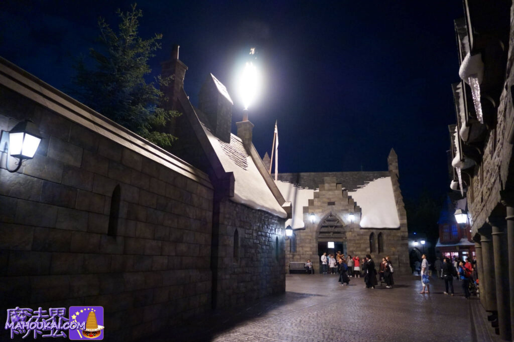 ワンド・マジック『ホグズミード村の壁上の煙突』 インセンディオは夜はすごく美しい♪USJ 「ハリー・ポッター エリア」