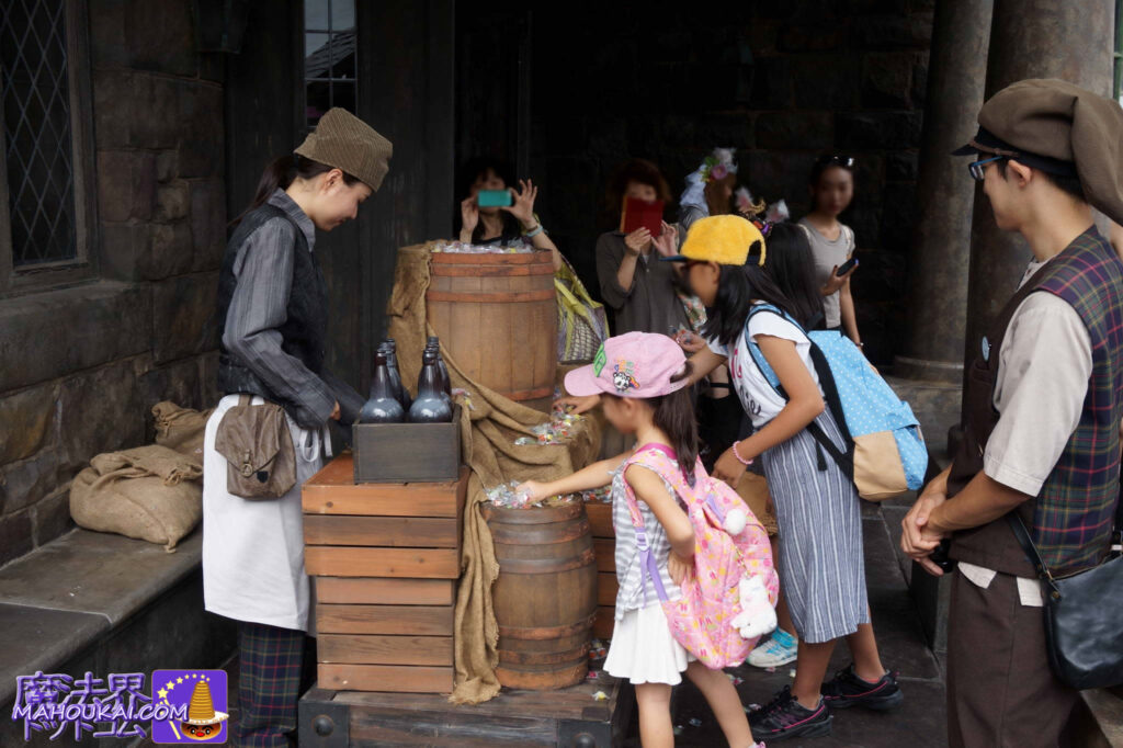 Magical trick-or-treating Successfully cast spells and receive lots of candy at Wizarding World Halloween (USJ 'Harry Potter Area' Hogsmeade Village).