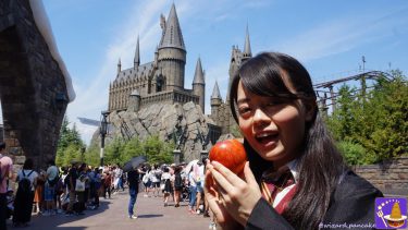 Let's crunch on a chilled apple in the hot summer village of Hogsmeade... (USJ Harriotta)