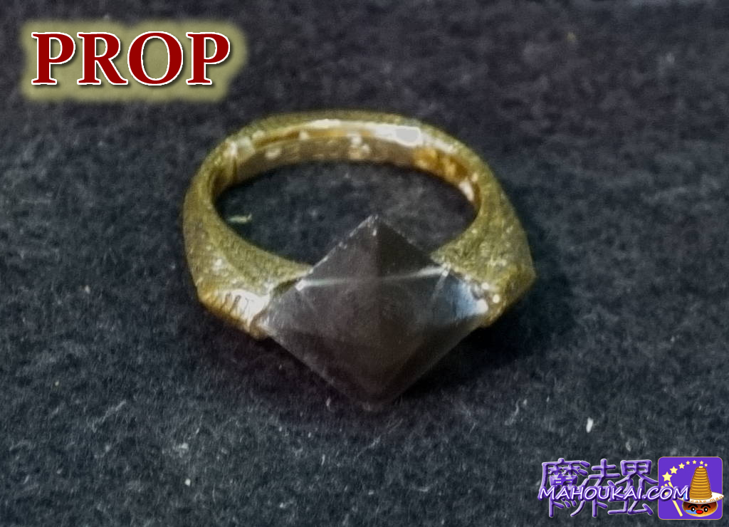 Deathly Hallows The Resurrection Stone and Horcrux The Ring of Marvolo Gont PROP Film props Harry Potter Studio Tour London