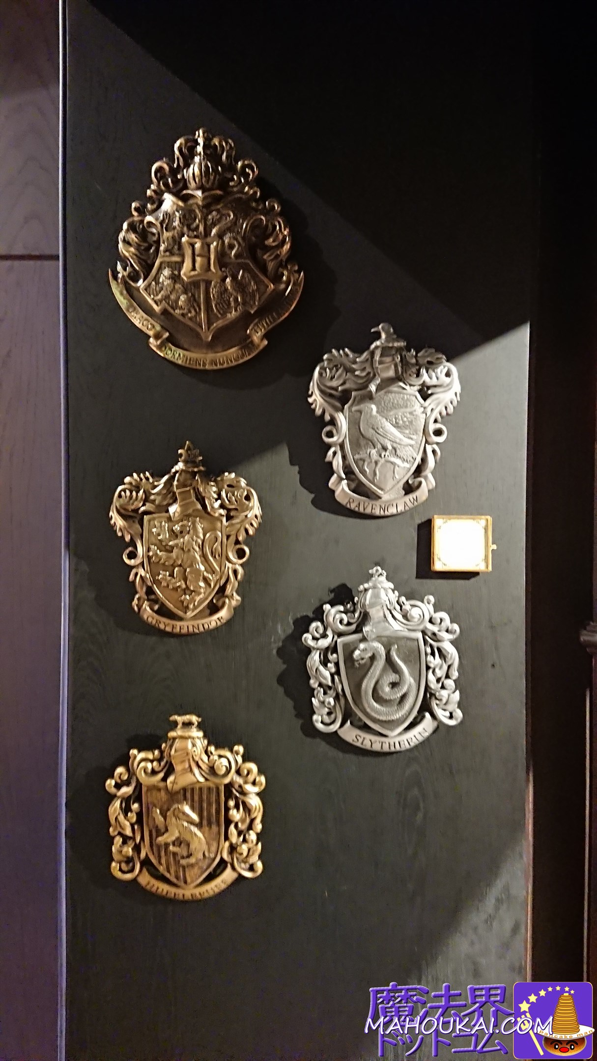 Various Hogwarts crest wall art Studio Shop Merchandise Shop Harry Potter Studio Tour London (in the studios)