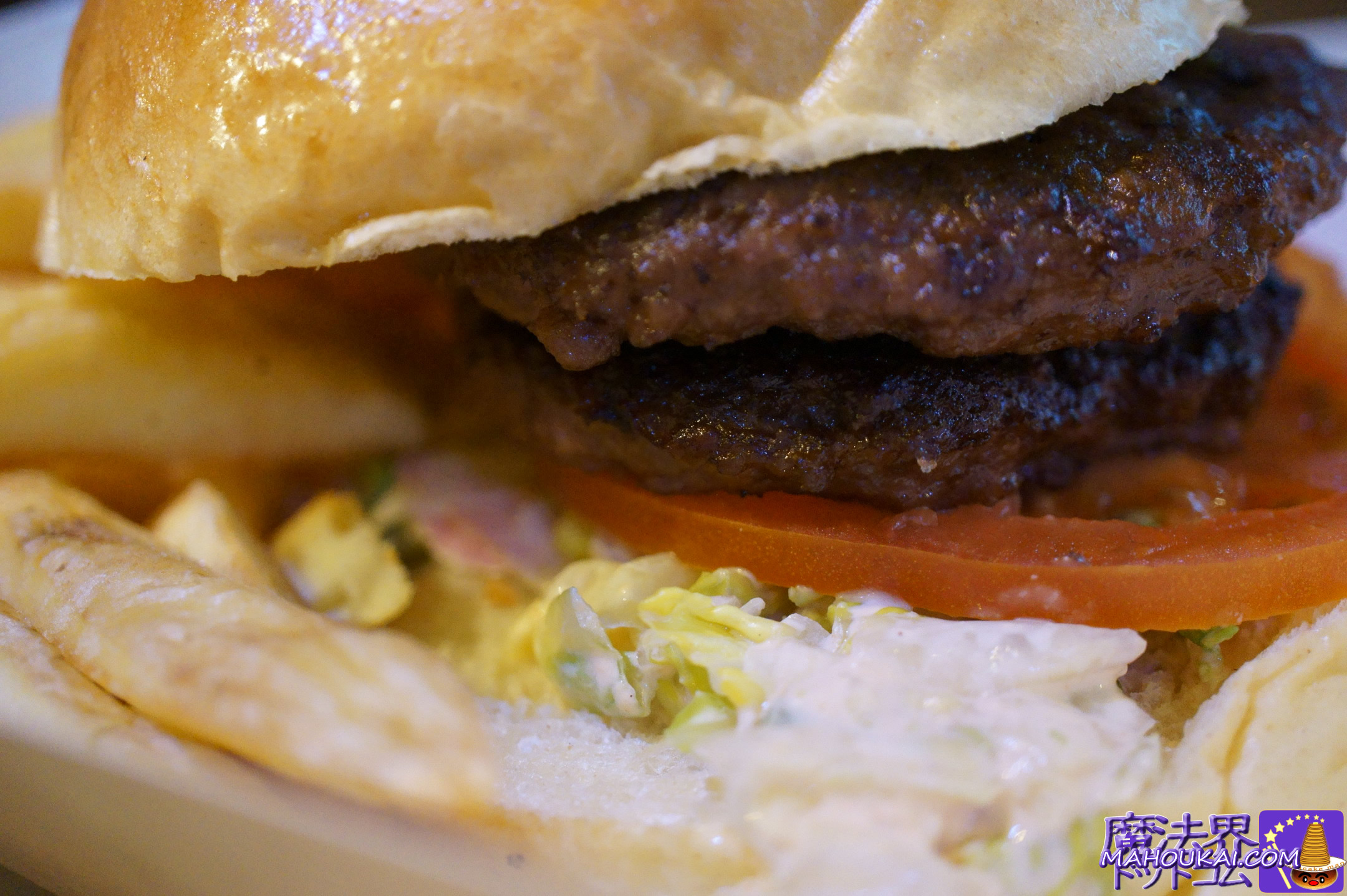 食べた物：バックロットバーガー＆チップス（Backlot Burger & Chips）ワーナー・ブラザース スタジオツアー3日目の食事