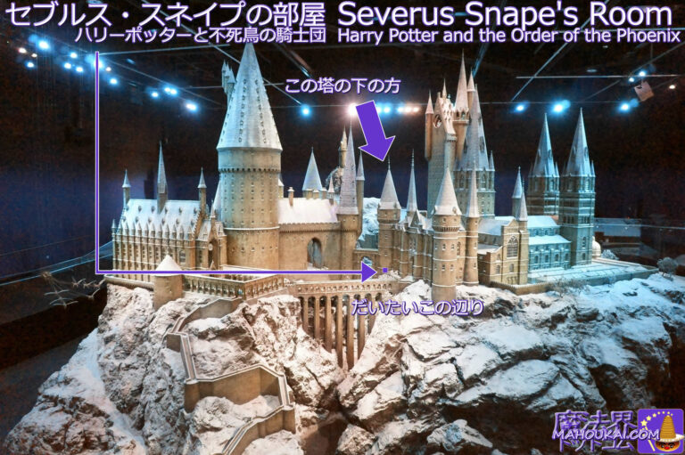 The location of Professor Severus Snape's room at Hogwarts School of Witchcraft and Wizardry is here!