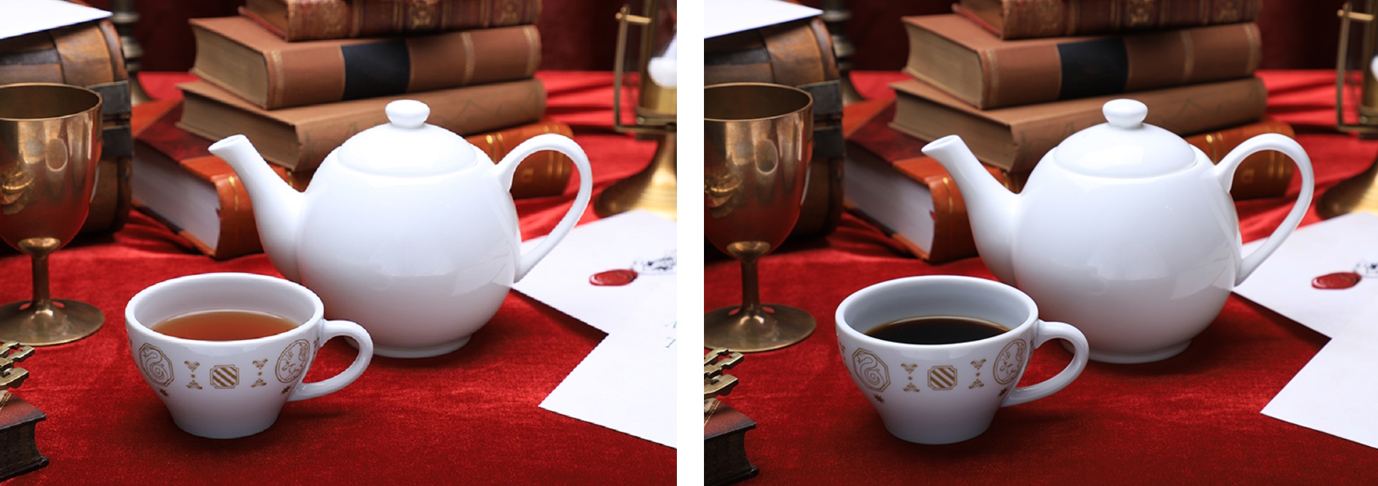 紅茶（ホットティー）と珈琲（ホットコーヒー）　ハリー・ポッター カフェ2021