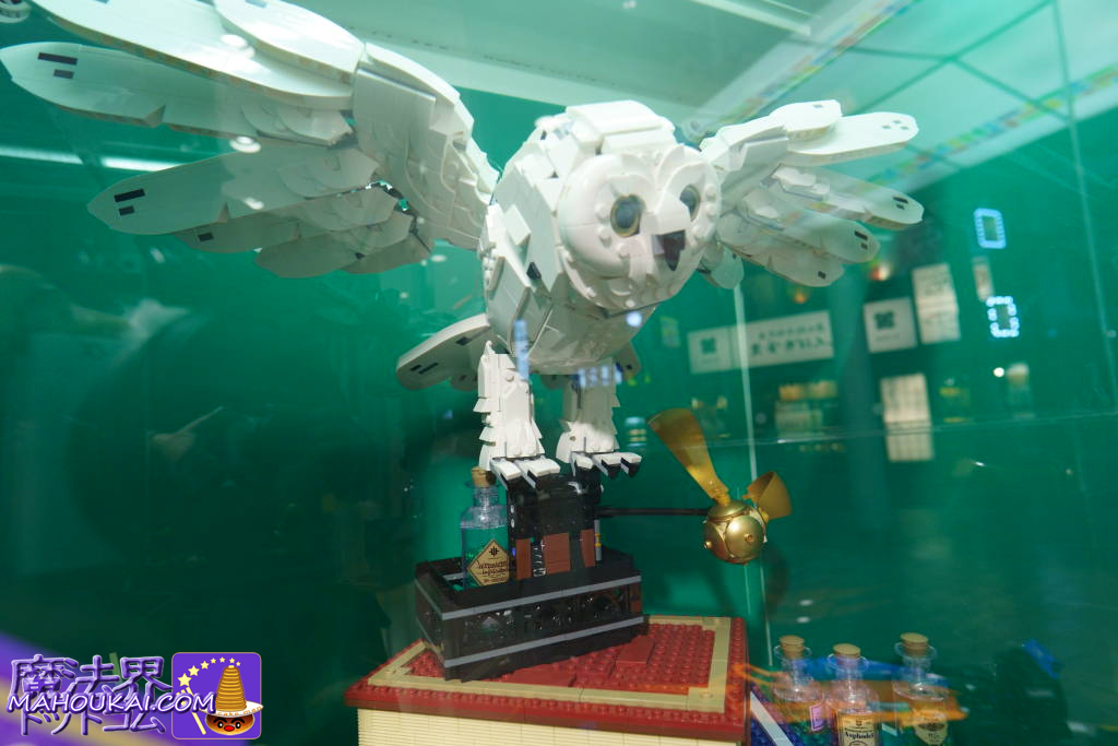 ハリー・ポッター LEGO グッズ レゴストア 阪急三番街 ヘドウィグ＆入学許可書、ホグワーツの入った魔法のトランク 展示中