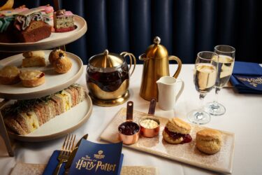 AFTERNOON TEA SETS in the Food Hall at the Harry Potter Studio Tour of London.Â