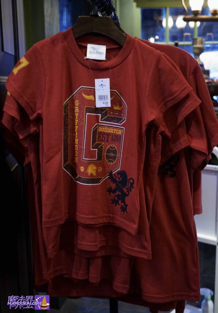 【新商品】グリフィンドール『G』Tシャツ、ライオン顔 ポロシャツ 2022年5月 ダービシュ ＆ バングズ USJ 「ハリー・ポッター エリア」
