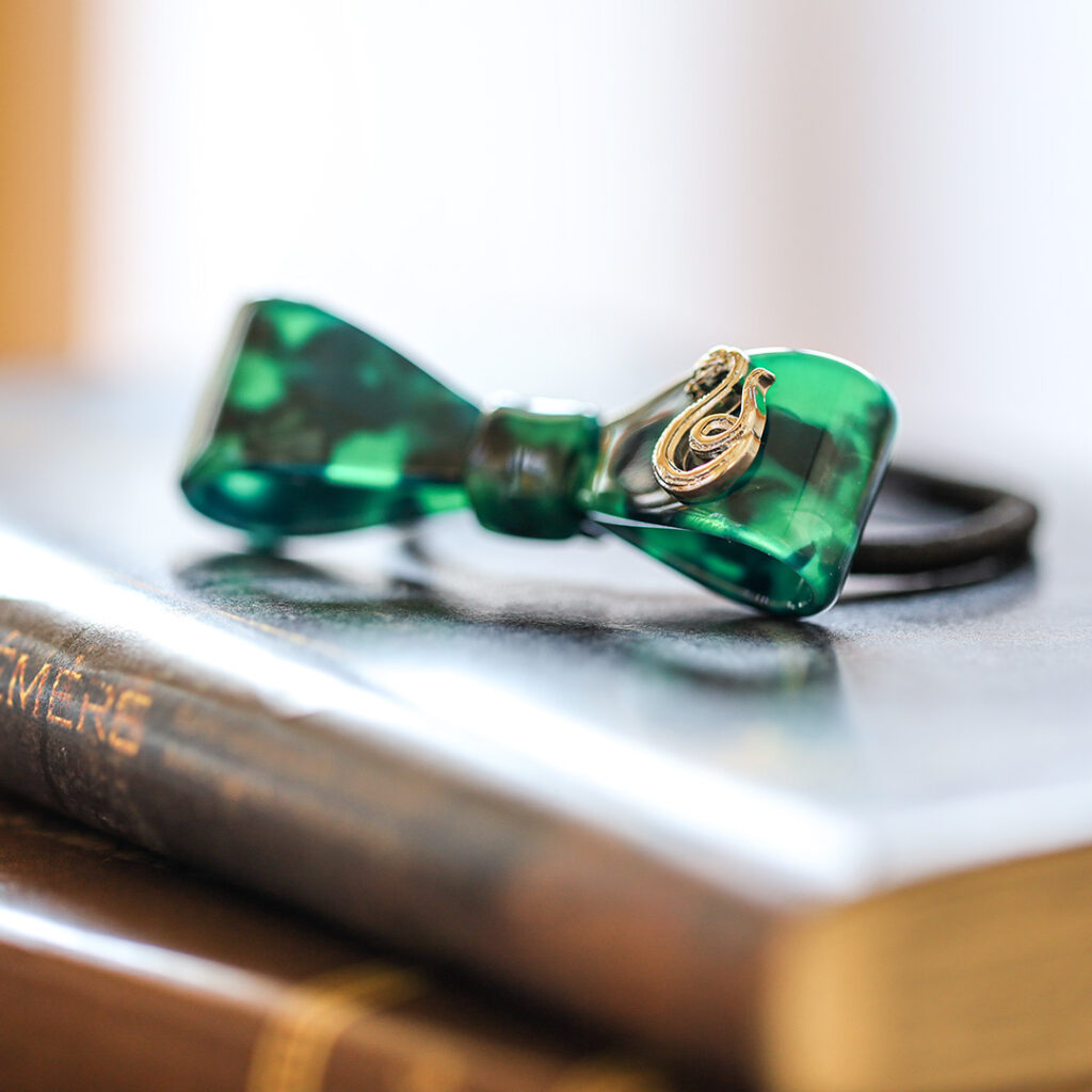 Recommended products for Slytherin housemates｜Harry Potter housemate series Slytherin tortoiseshell-style hair bands.