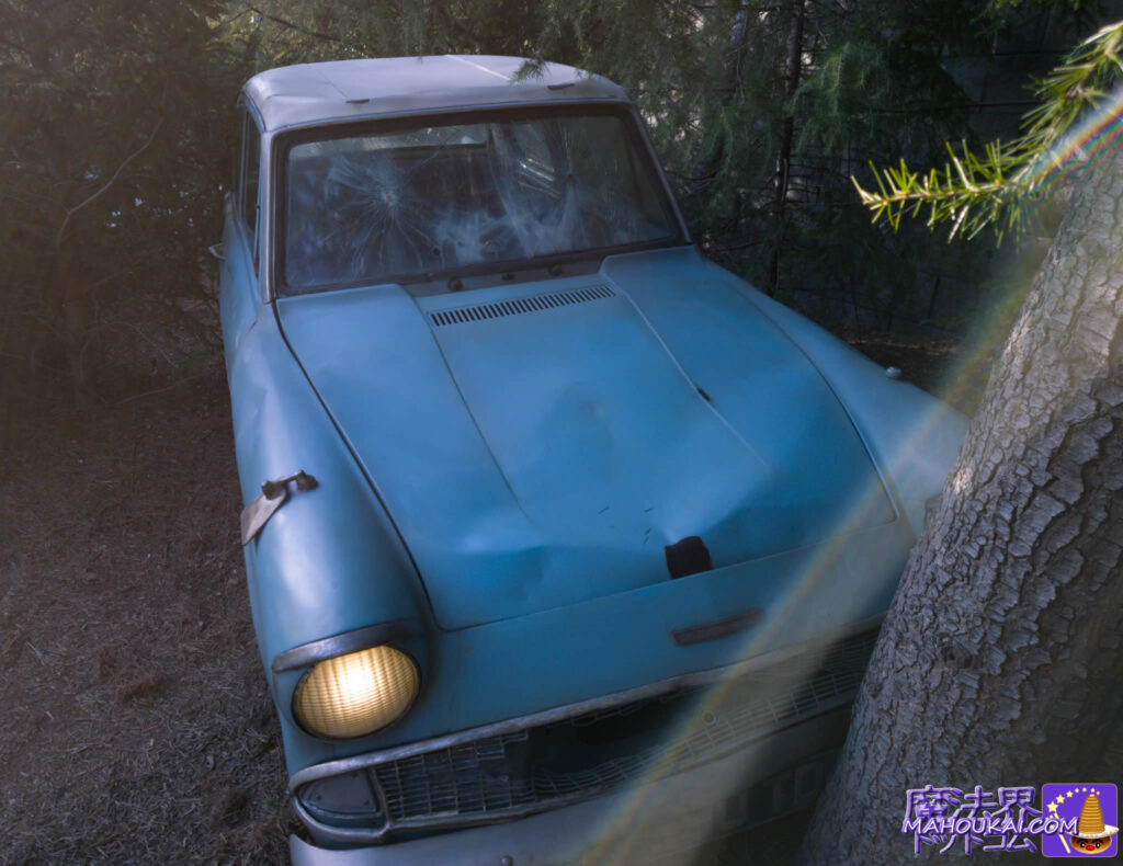 【隠れスポット】USJ ハリポタ『空飛ぶ車』『青いフォード・アングリア』 ロンのパパの車 「ハリー・ポッター エリア」