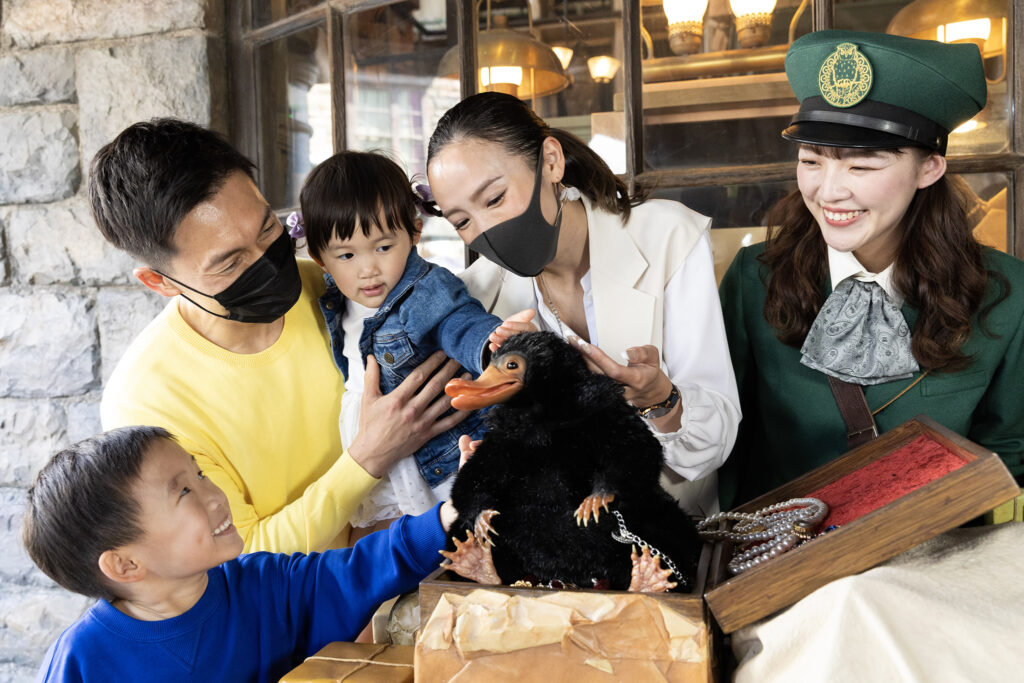 Yamauchi-san and Hamaya-san from Kamaitachi are super impressed after meeting the Hippogriffs, Nifflers, Baby Dragons and Pygmy Puffs magical creatures for the first time at USJ's The Wizarding World of Harry Potter.