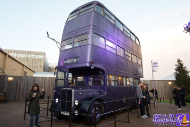 【詳細レポート】Knight Bus（ナイト・バス）「夜の騎士バス」｜バックロット エリア（屋外展示）｜ハリー・ポッター スタジオツアー ロンドン