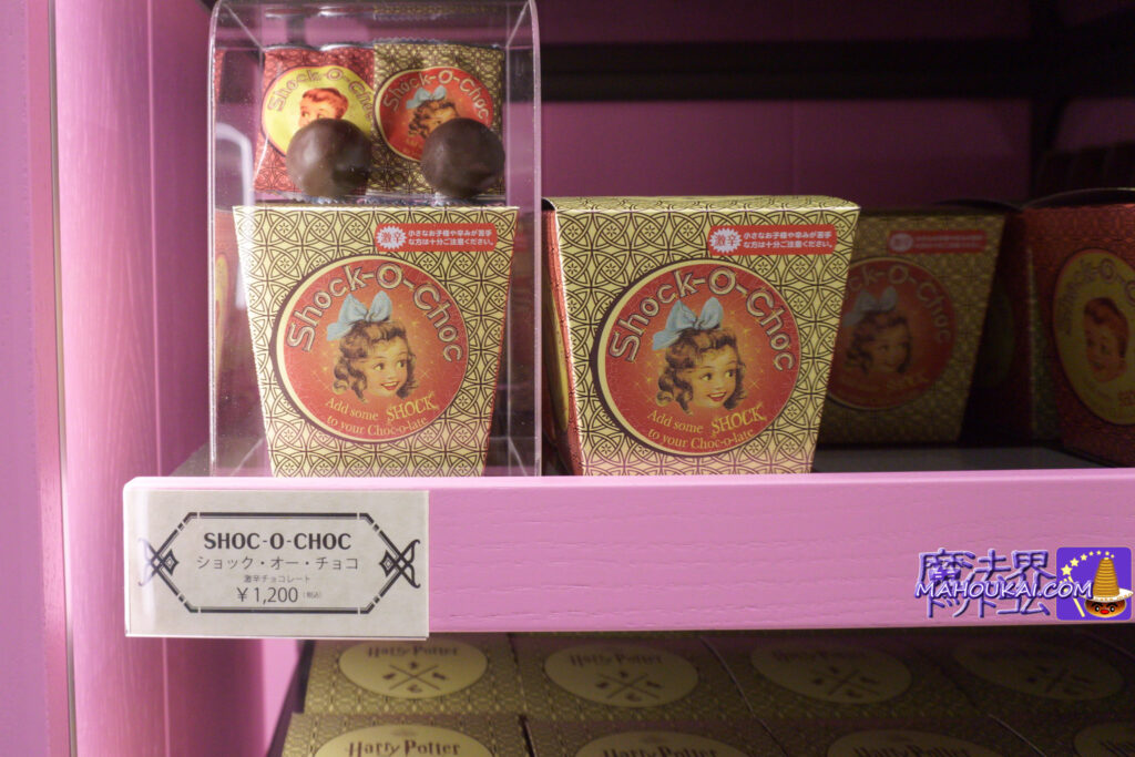 SHOC-O-CHOC Shock-O-Choc - hot and spicy chocolate 'Harry Potter Studio Tour Tokyo' sweets list Honeydukes - Studio Tour Shops & Railway Shops