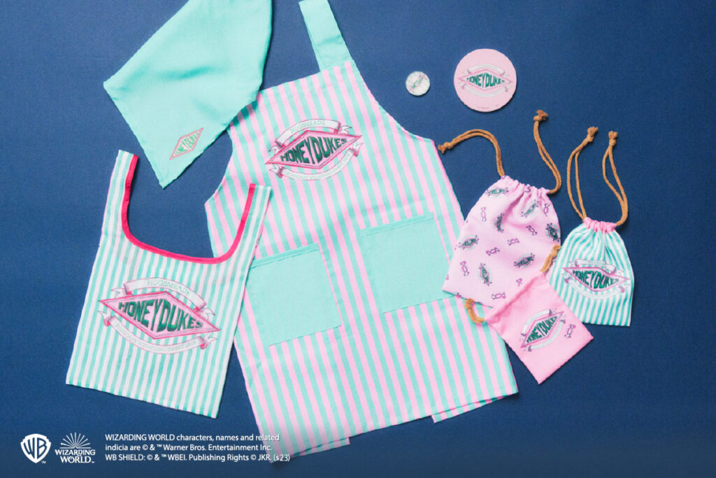 Honeydukes-designed children's aprons and drawstring bags｜212 Kitchen Store Harry Potter collaboration items on sale Tuesday 17 October 2023 - online pre-order Thursday 12 October from 12pm.