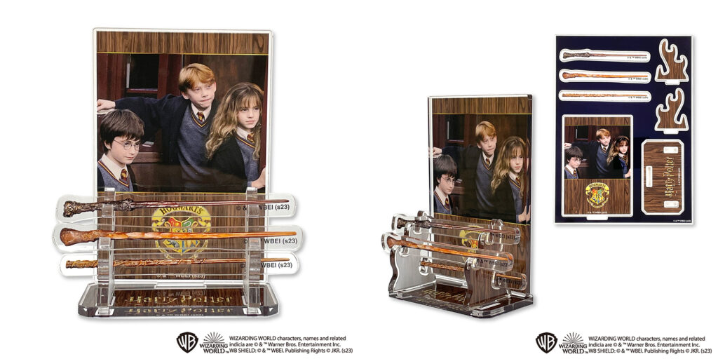 Character and wand acrylic stands｜Harry Potter merchandise for sale exclusively at bookshops Marimo Craft, Friday 1 December 2023 -.