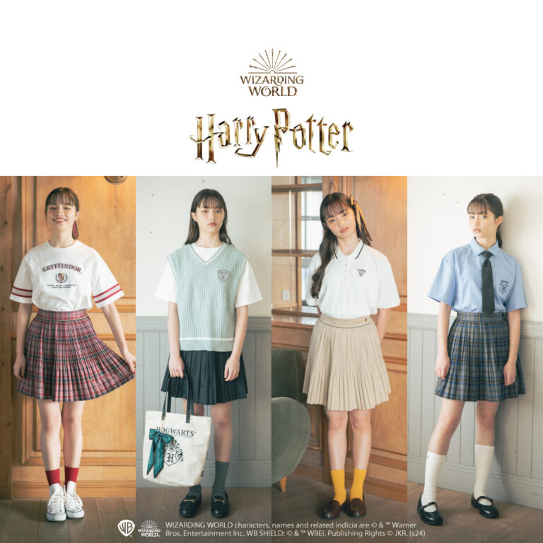 Harry Potter collaboration 'Hogwarts' 'T-shirts', 'pleated scapans' and other third collaborations appear♪ pom ponette junior Store pre-sale 10 Feb 2024 (Sat) - Online 16 Feb (Fri)