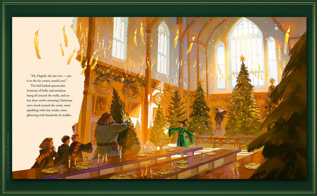Harry Potter illustrated book Christmas at Hogwarts 'Christmas at Hogwarts' 15 Oct 2024, published simultaneously worldwide.