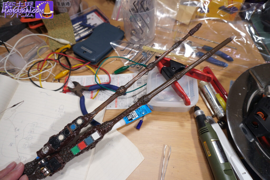 光る杖 DIY第二弾!ニワトコの杖で赤色青色緑色を発光!ハリポタ工作