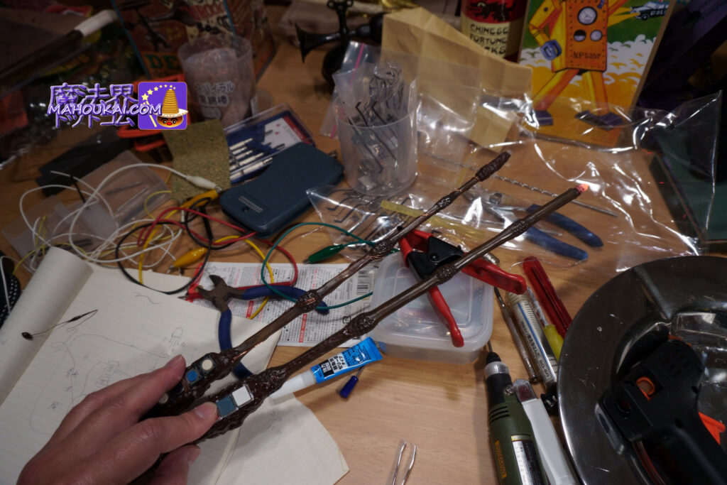 光る杖 DIY第二弾!ニワトコの杖で赤色青色緑色を発光!ハリポタ工作