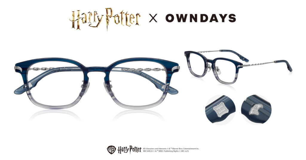 OWNDAYS(オンデーズ) × ハリー・ポッター メガネフレーム新発売 ホグワーツ&4寮やスネイプ etc 8種類と4寮ポーチ 2025年10月23日10時~ オンライン先行予約10月23日9:59まで