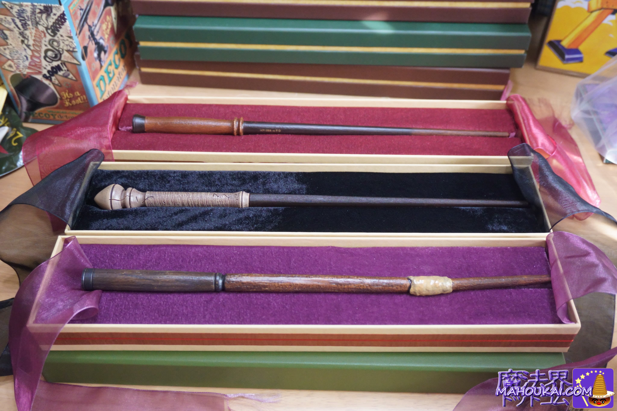 ハリー、ロン、ハーマイオニーの初期デザインの杖レプリカグッズ|ノーブルコレクション