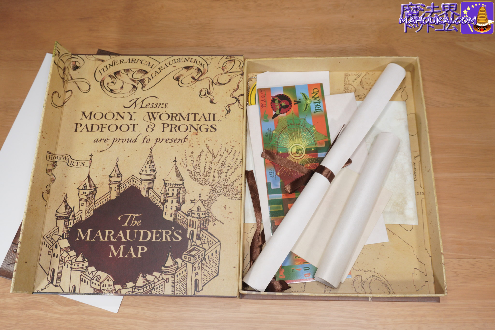 ハリー・ポッター コレクションBOXの蓋を開けて内容物が見える状態 ノーブルコレクション