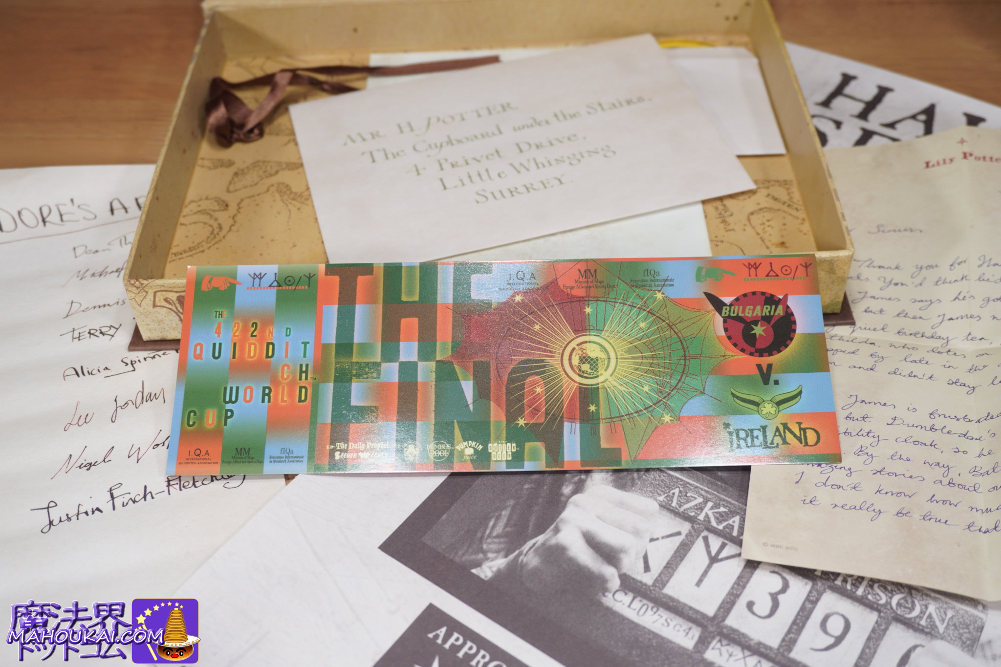 クィディッチワールドカップのチケット表面 ハリー・ポッター コレクションBOX グッズ紹介!ノーブルコレクション