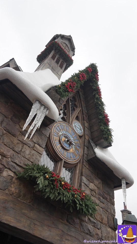 ２．ホグズミード村のクリスマス装飾＆イルミネーションを楽しもう♪2016年ハリポタ エリアの初クリスマス♪魔法使いパンケーキマン ダンブルドア