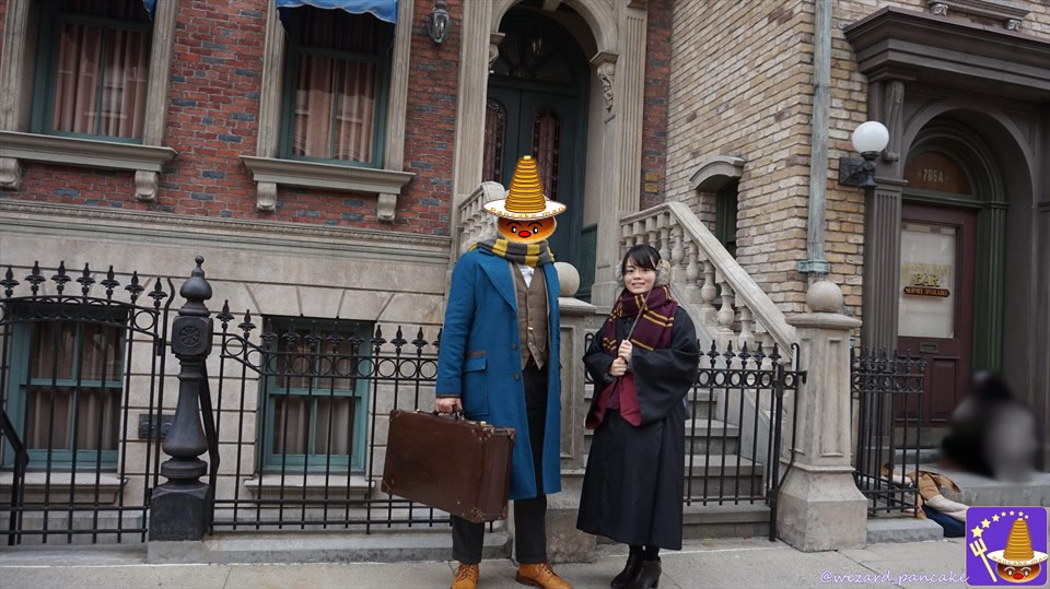 The USJ New York area is the New York world of Fantabi! Photo spots everywhere... especially the green entrance/exit of the underground. Wizard Pancake Man Scamander.