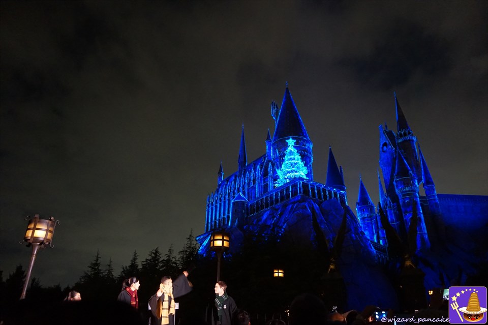 'Hogwarts Magical Night - Winter Magic' Harry Potter night show fun and recommended viewing spots (USJ/Harry Potter Wizarding World) 10 Nov 2017 - 28 Feb 2018 Wizard Pancake Man.