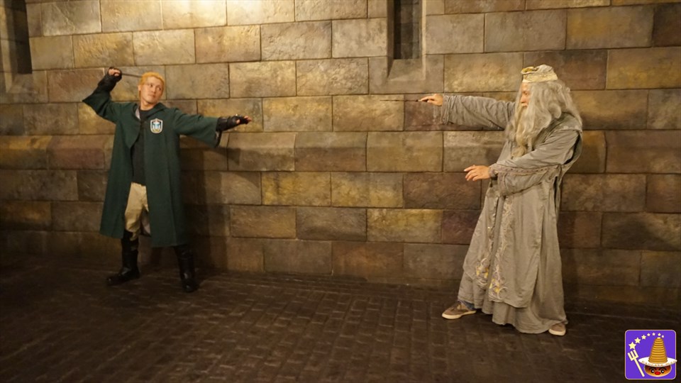 Last of the USJ Halloween Season Draco Malfoy with Nimbus 2001 at the Dumbledore Â Wizard Pancake Man.