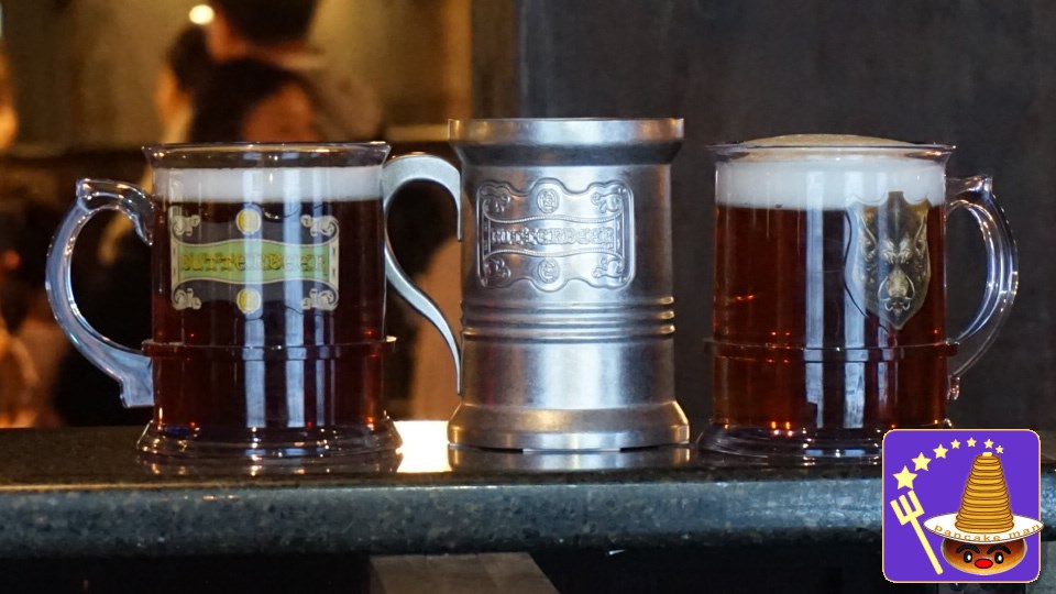 Premium cups are born for Butterbeer... mugs, Three Broomsticks, Butterbeer carts, USJ Harry Potter area.