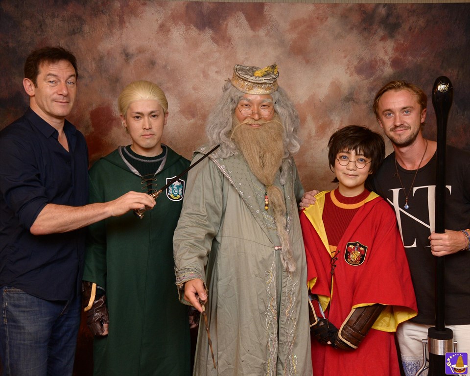 Halycon 9 Photo with Malfoy parents and children Draco (Tom Felton) Lucius (Jason Isaacs) Fancy dress (cosplay) Chakifoy, Nachan Harry, Pancake Man Dumbledore.