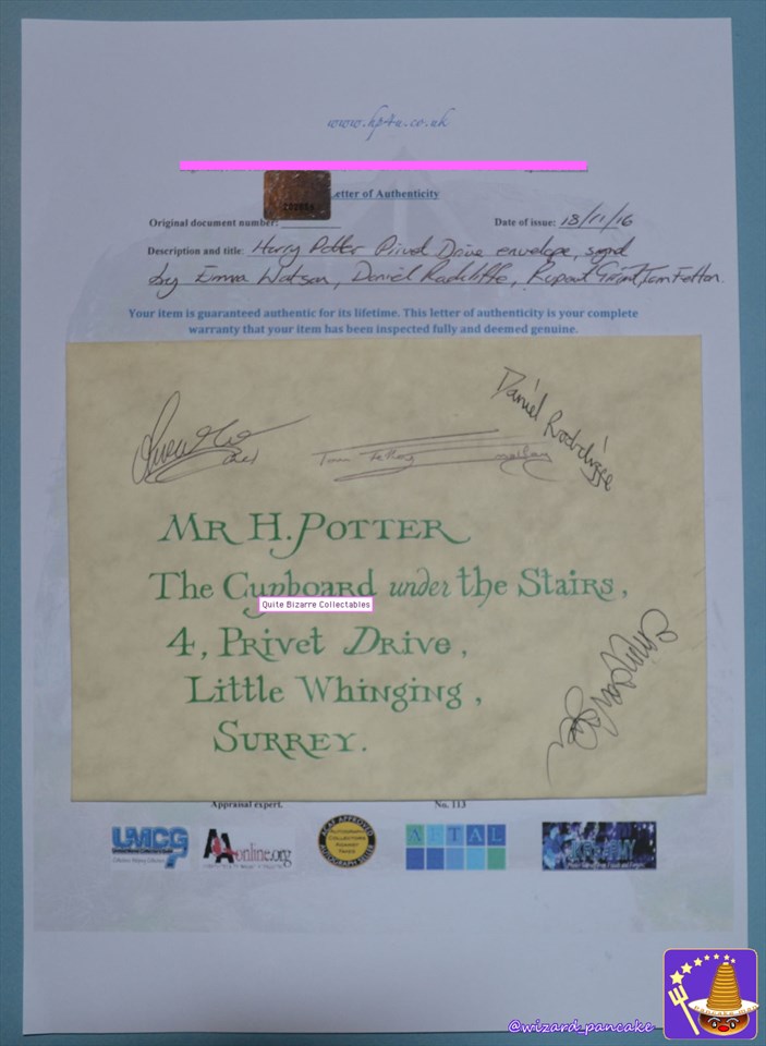 本物のホグワーツ魔法魔術学校の入学許可証の手紙が欲しい者はチャンスじゃ ハリー ハーマイオニー ロン ドラコ ネビルのサイン付ebayでハリポタ プロップが出ておる 魔法界ドットコム 魔法界ブログ ハリーポッター ファンタスティックビースト